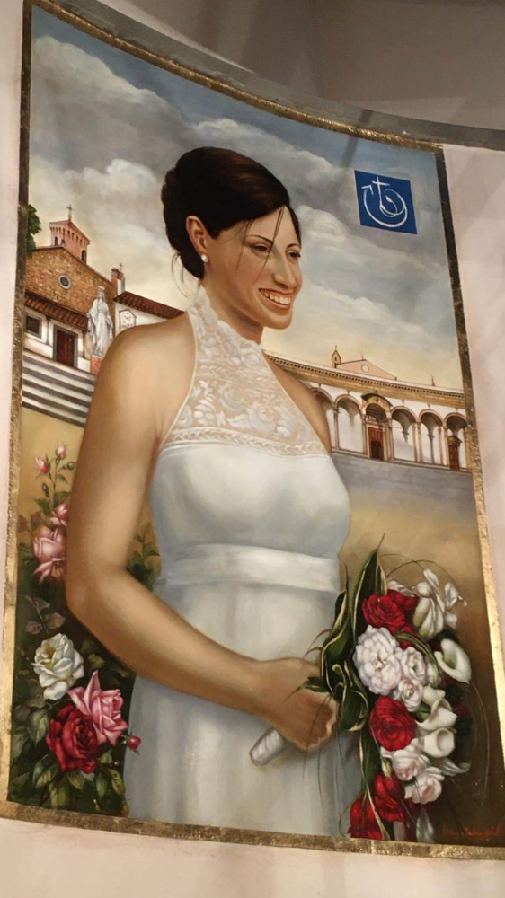 L'affresco di Caterina nel campanile della chiesa